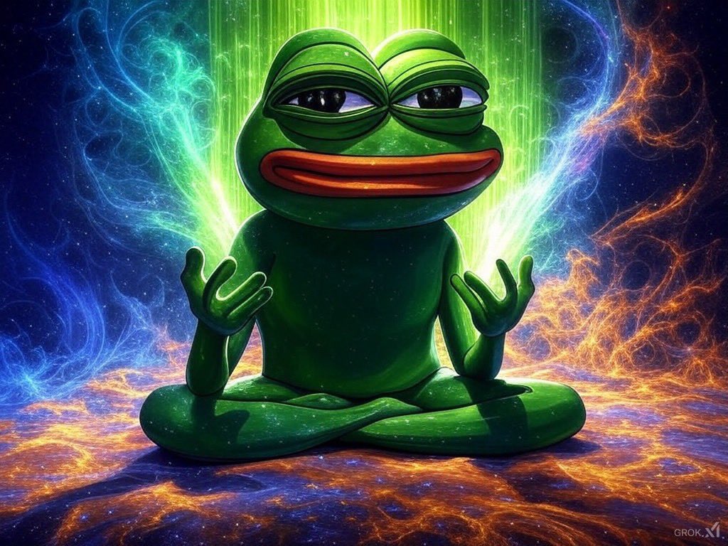 Pepe meditating